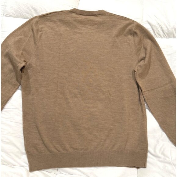 DSquared2 mens virgin wool blend sweater beige tan size L lightweight, Italy - Picture 2 of 8